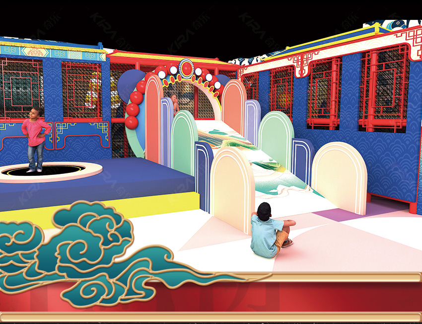 特別是在傳統(tǒng)節(jié)日中，在這樣國(guó)風(fēng)的兒童親子樂(lè)園中游玩，更有氛圍。